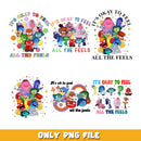 It's Okay To Feel All The Feels  bundle png, Inside Out 2 png, Disney cartoon png, Digital download