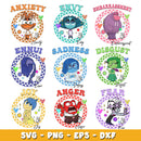 Inside emotions quality bundle svg,  Inside out 2 svg, Disney cartoon svg, Digital download