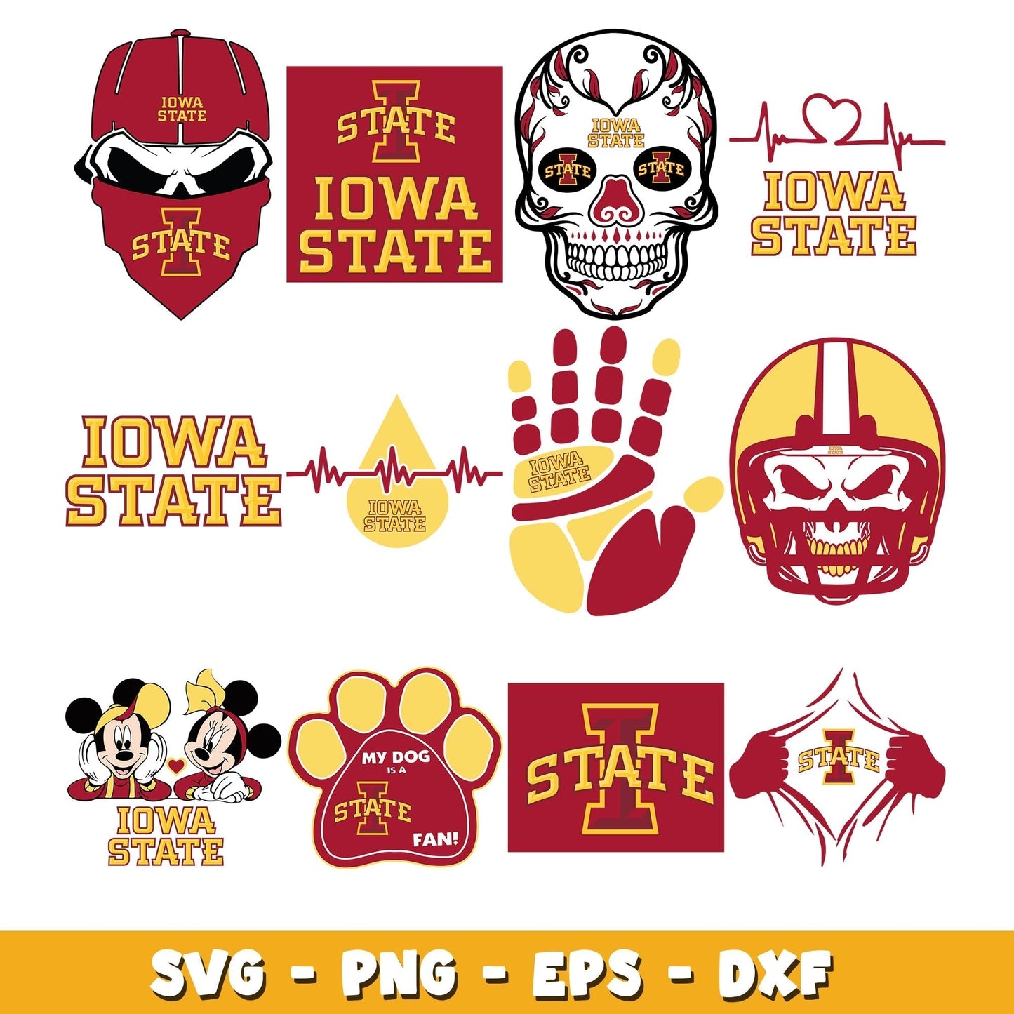 Iowa State logo Bundle svg, Iowa State logo svg, ncaa svg