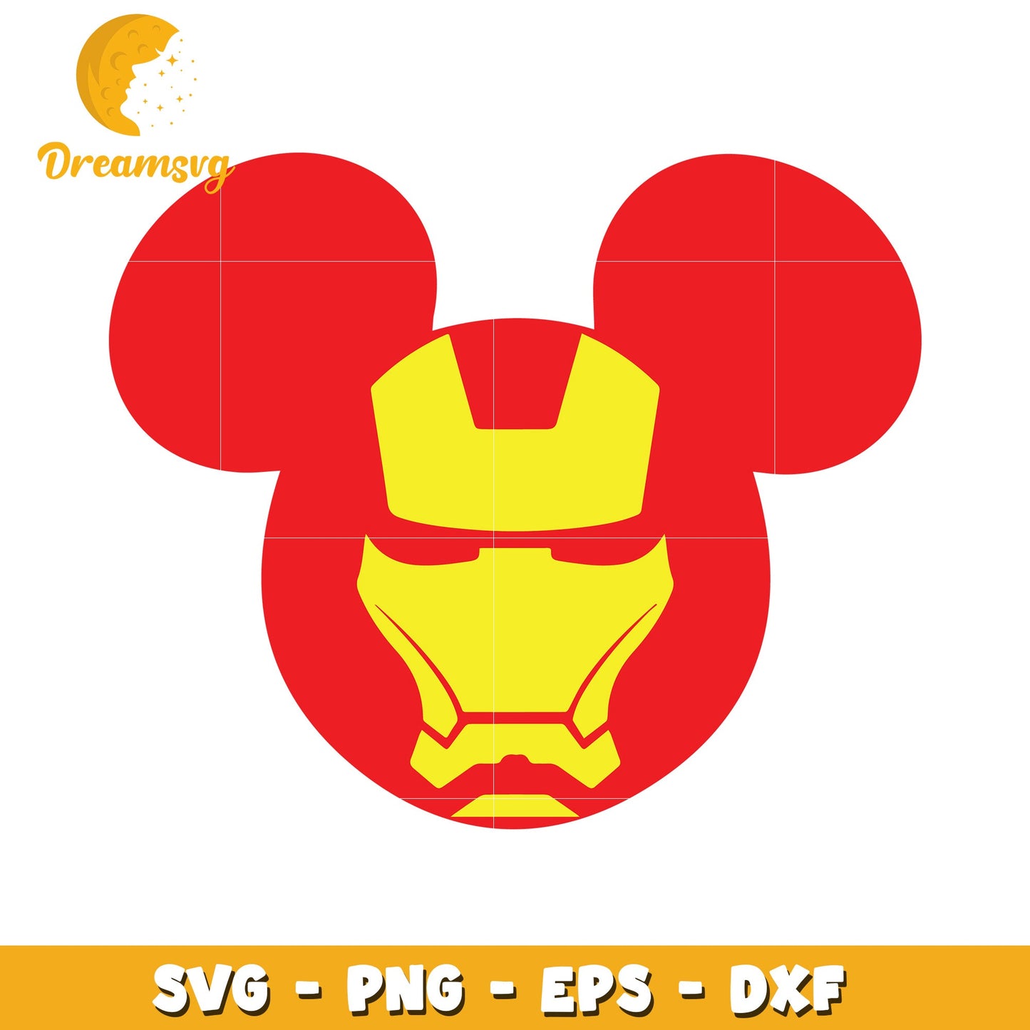 Iron Man Mickey Mouse SVG PNG EPS DXF