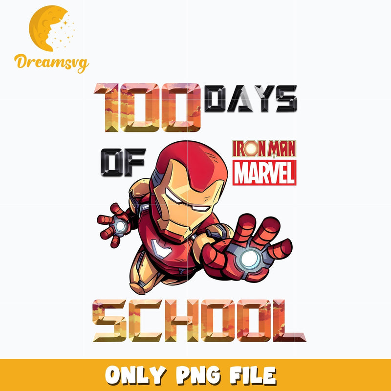 100 Day's of School Iron Man Png