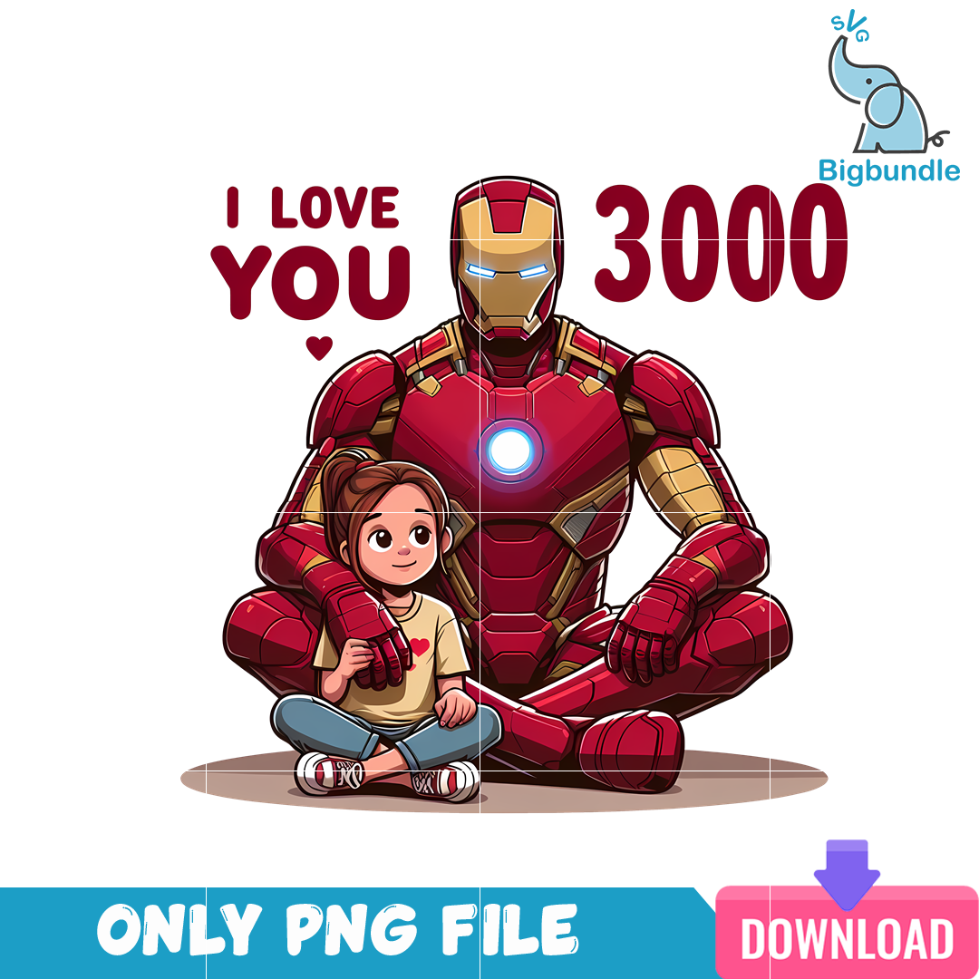 I love You 3000 Ironman Dada PNG