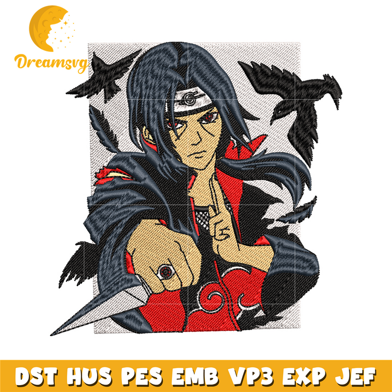 Itachi knife embroidery design