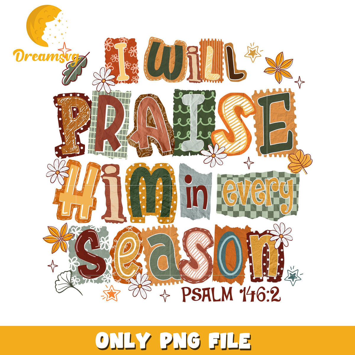I will praise him png, white christmas png, cartoon png