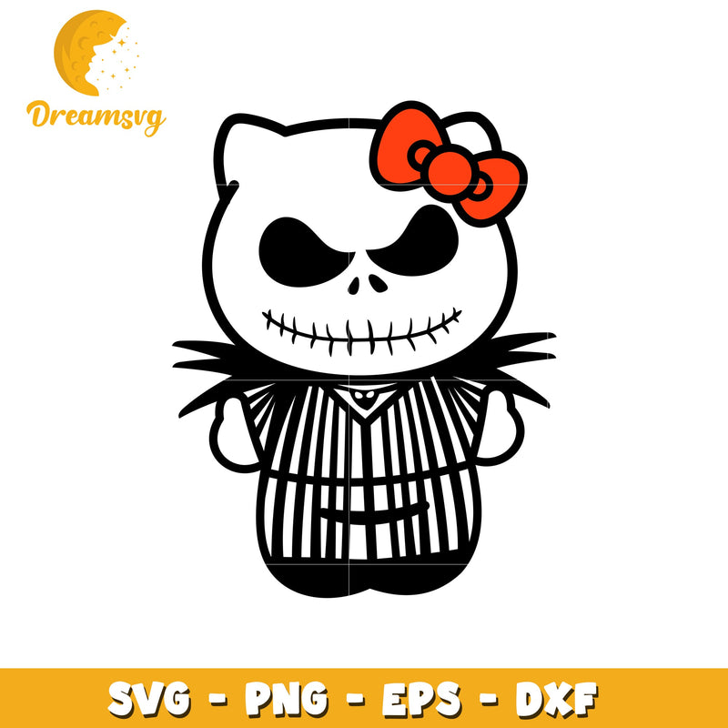 Jack Skellington Hello Kitty SVG Cut File