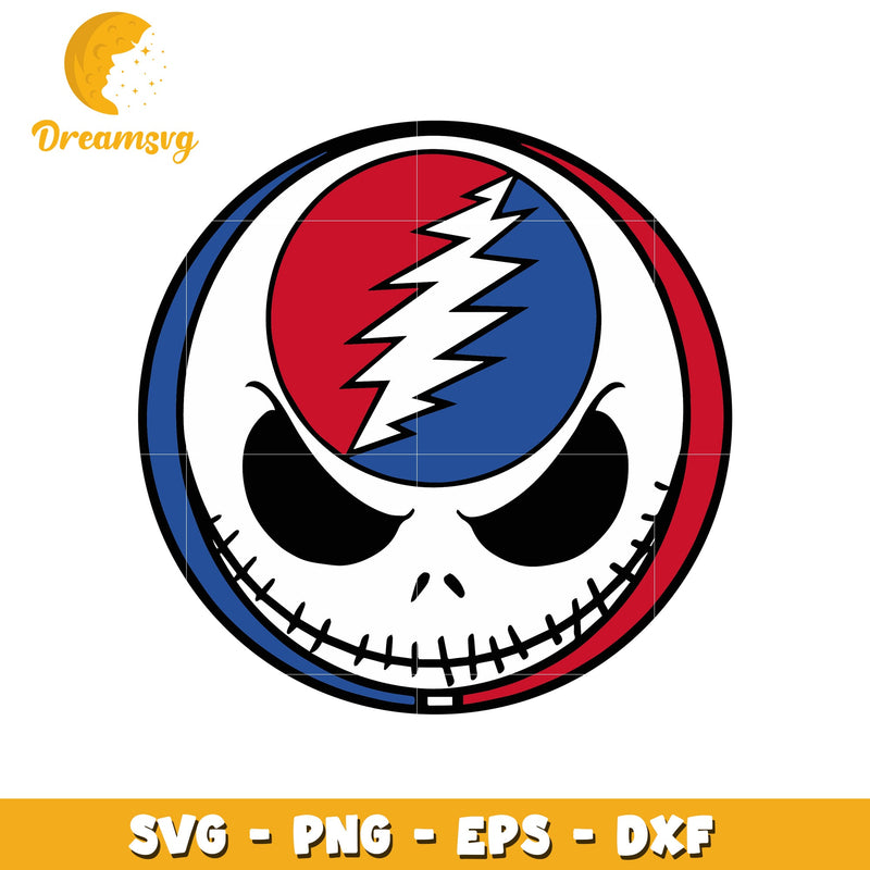 Jack Skellington grateful dead svg, Jack Skellington svg