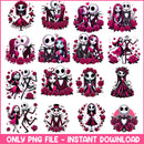 Jack and Sally valentine png bundle