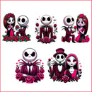 Jack and Sally valentine bundle png