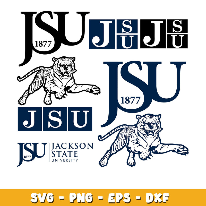 Jackson State Tigers Bundle svg, Jackson State Tigers logo svg, ncaa svg