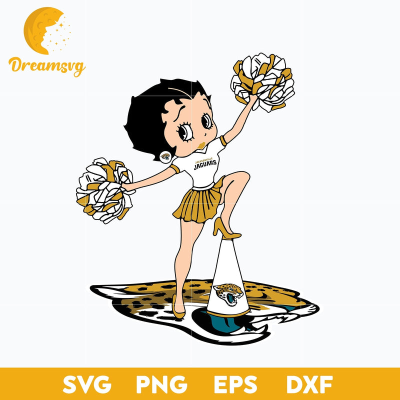 Jacksonville Jaguars Betty Boop Cheerleader Nfl Svg, Jacksonville Jaguars Svg, Sport Svg, Nfl Svg, Png, Dxf, Eps Digital File.