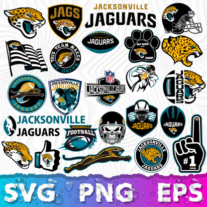 Jacksonville Jaguars Logo SVG, Jacksonville Jaguars PNG Logo Transparent, SVG Cut Files For Cricut / Silhouette