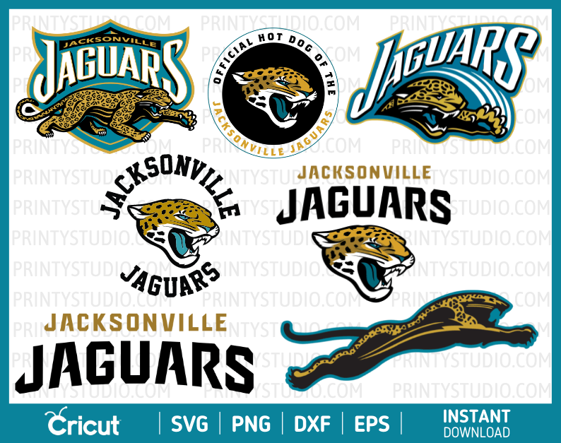 Jacksonville Jaguars Clipart Bundle, PNG & SVG Cut Files for Cricut / Silhouette