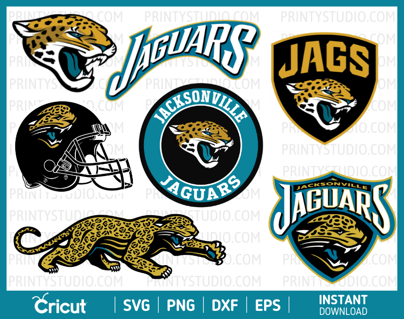 Jacksonville Jaguars Clipart Bundle, PNG & SVG Cut Files for Cricut / Silhouette