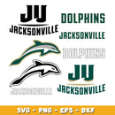 Jacksonville Dolphins Bundle svg, Jacksonville Dolphins logo svg, ncaa svg