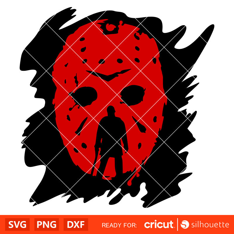 Jason Mask Svg, Friday the 13th Svg, Halloween Svg, Horror Movie Svg, Cricut, Silhouette Vector Cut File