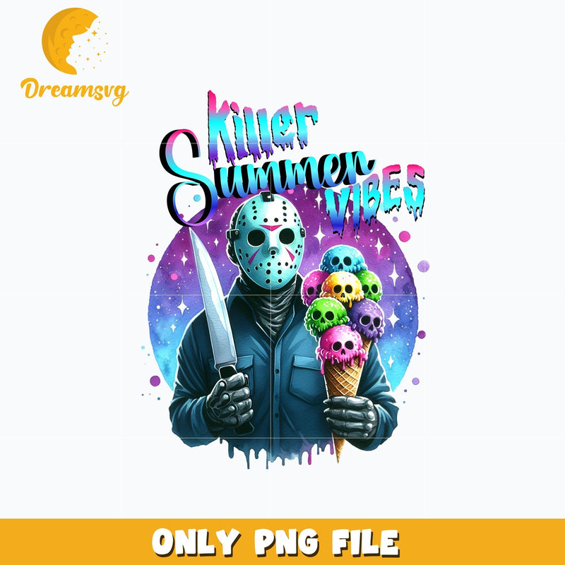 killer summer vibes Jason Voorhees png, halloween png