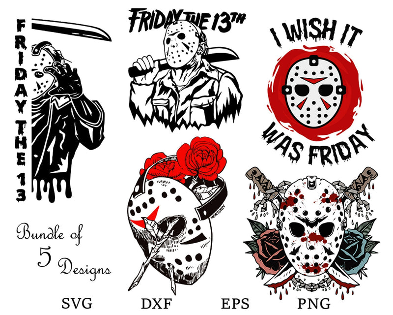 Jason SVG Cut Files, Horror SVG Cut files, Friday the 13th SVG