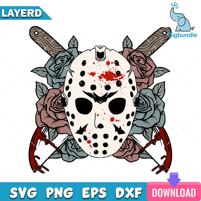 Jason Vorhees Horror Ghost Mask SVG, Horror movies svg
