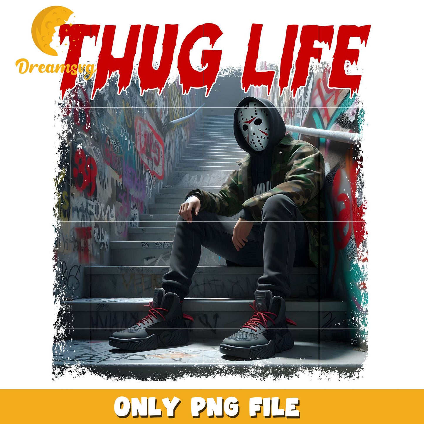 Jason thug life design png, halloween games png, halloween cookies png
