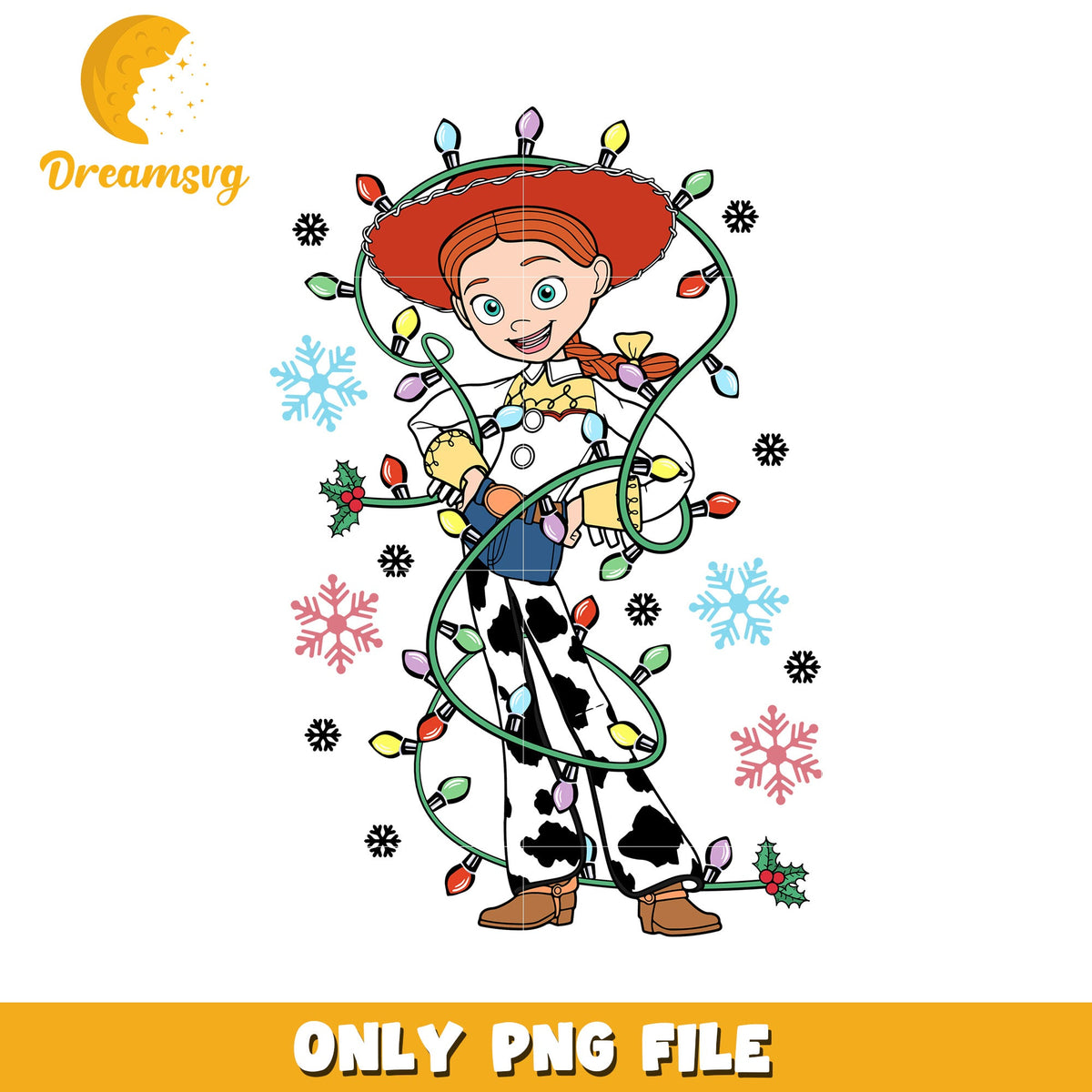 Jessie christmas png, disney png, happy christmas png