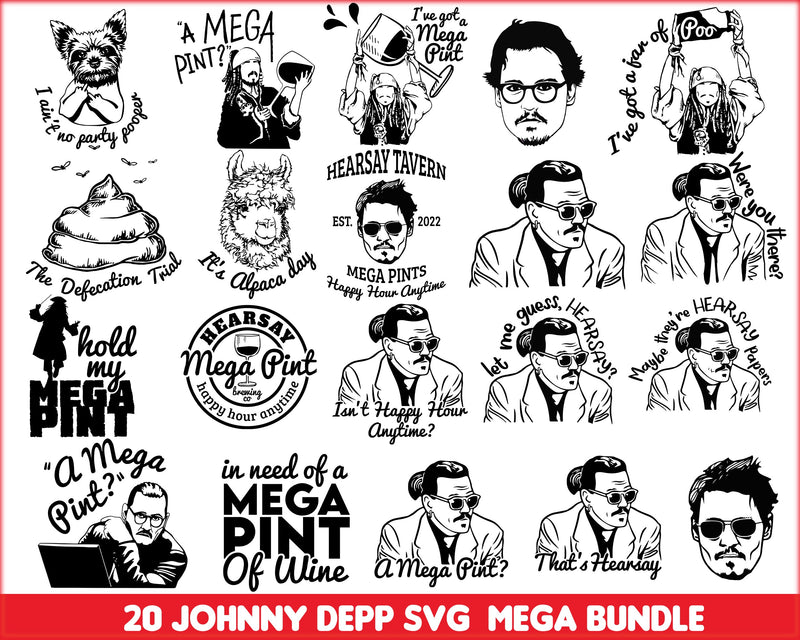 Johnny depp svg Bundle - Digital Dowload