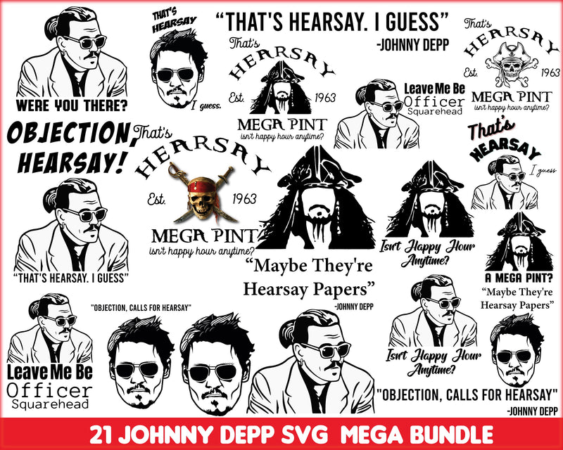 Johnny depp svg Bundle - Digital Dowload