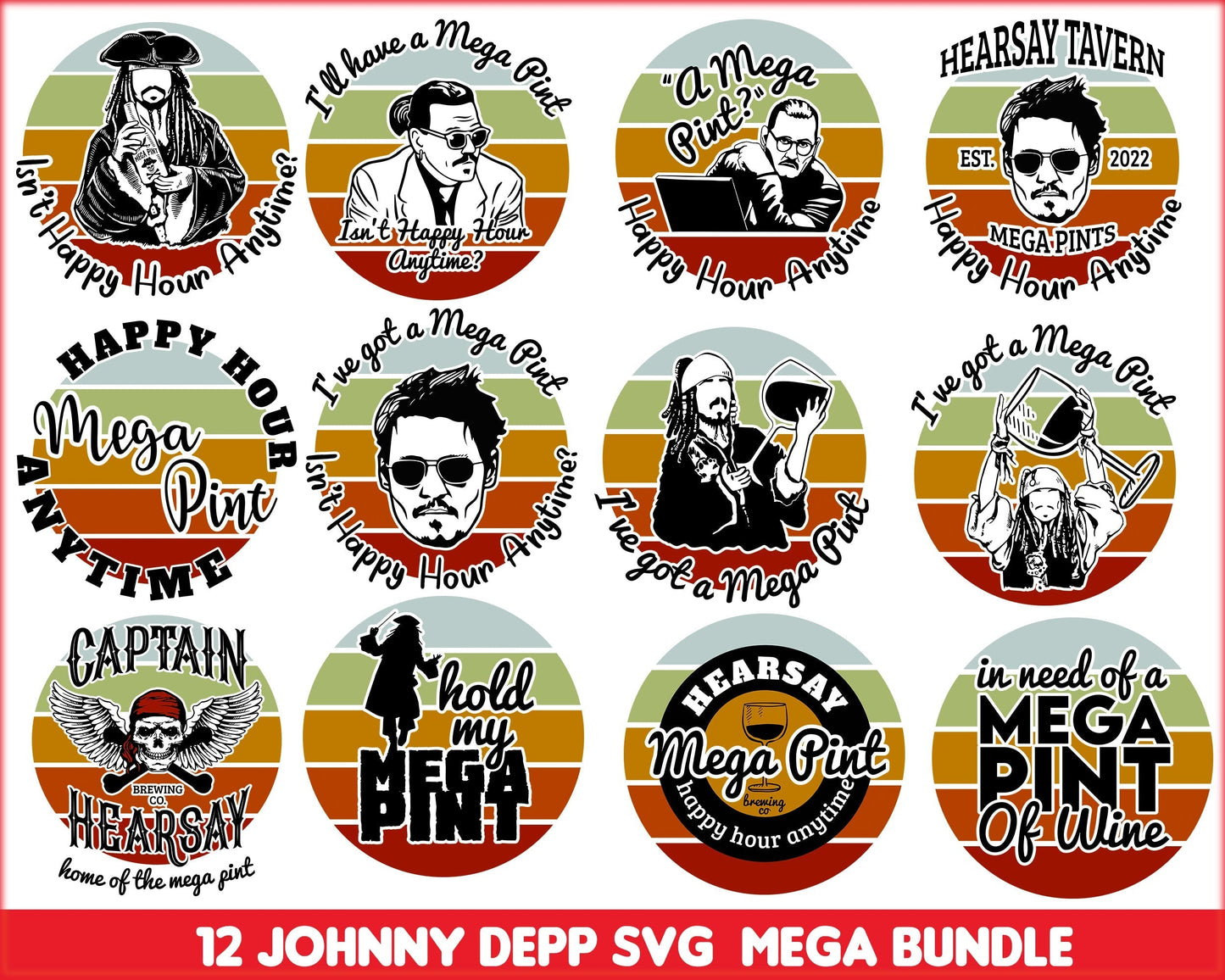 Johnny depp svg Bundle - Digital Dowload