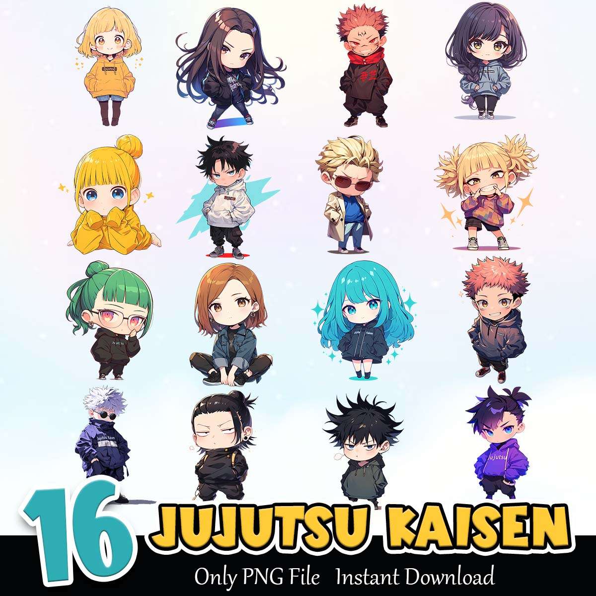 Jujutsu Kaisen PNG Bundle Sublimation Instant Download