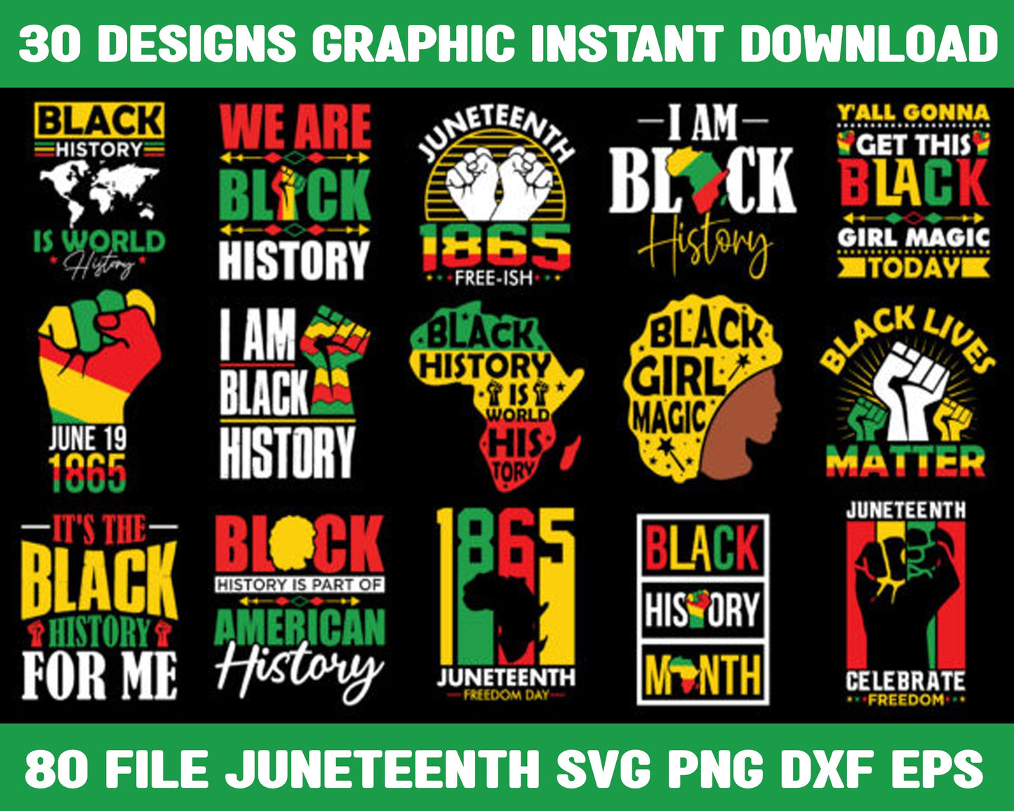 Juneteenth Svg bundle 4 - Digital download