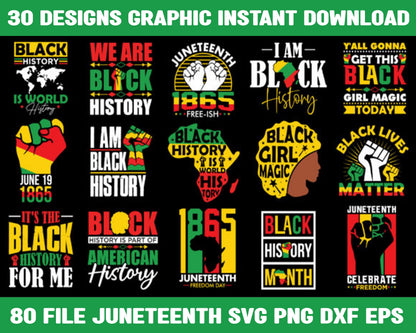 Juneteenth Svg bundle 4 - Digital download