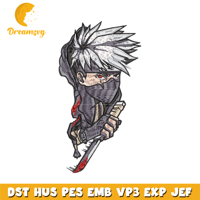 Kakashi Knife embroidery design