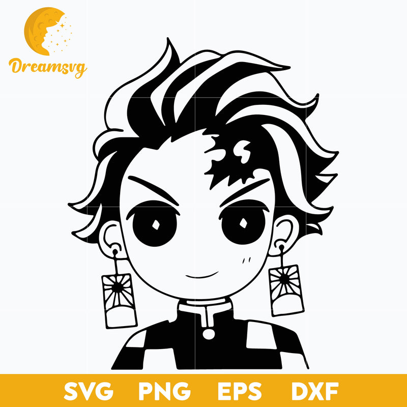 Kamado Tanjiro Svg, Manga Svg, Japanese Svg, Cartoon Svg, Anime Gift Svg, Anime Svg, png, eps, dxf digital download.