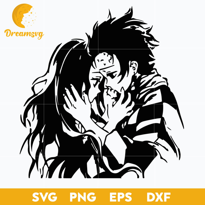 Kamado Tanjirou And Kamado Nezuko Svg, Japanese Anime Svg, Anime Svg, png, eps, dxf digital download.