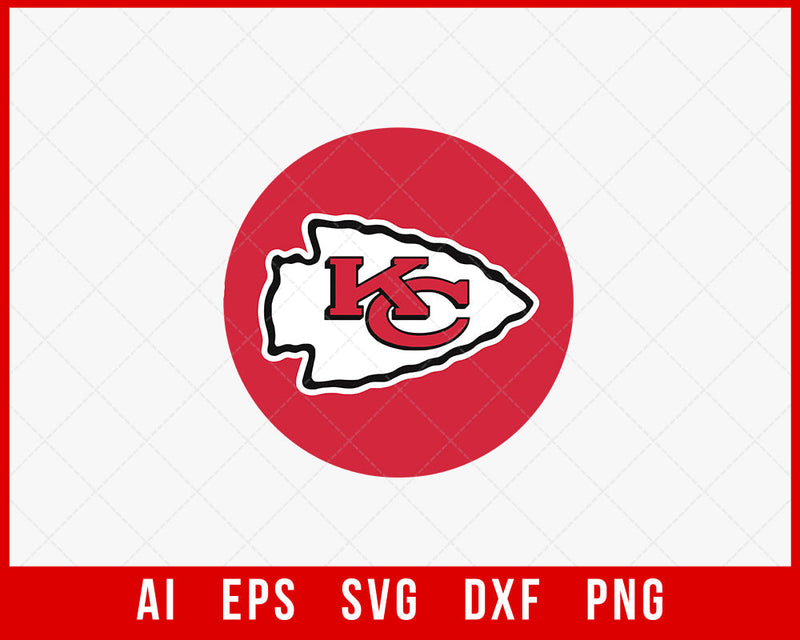 Kansas City Chiefs Football SVG File for Cricut Maker and Silhouette Cameo Digital Download