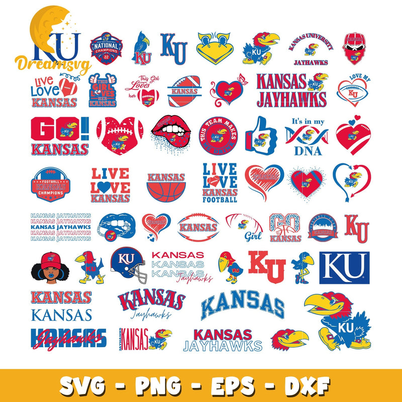 Kansas jayhawks ncaa design bundle svg, kansas jayhawks football svg