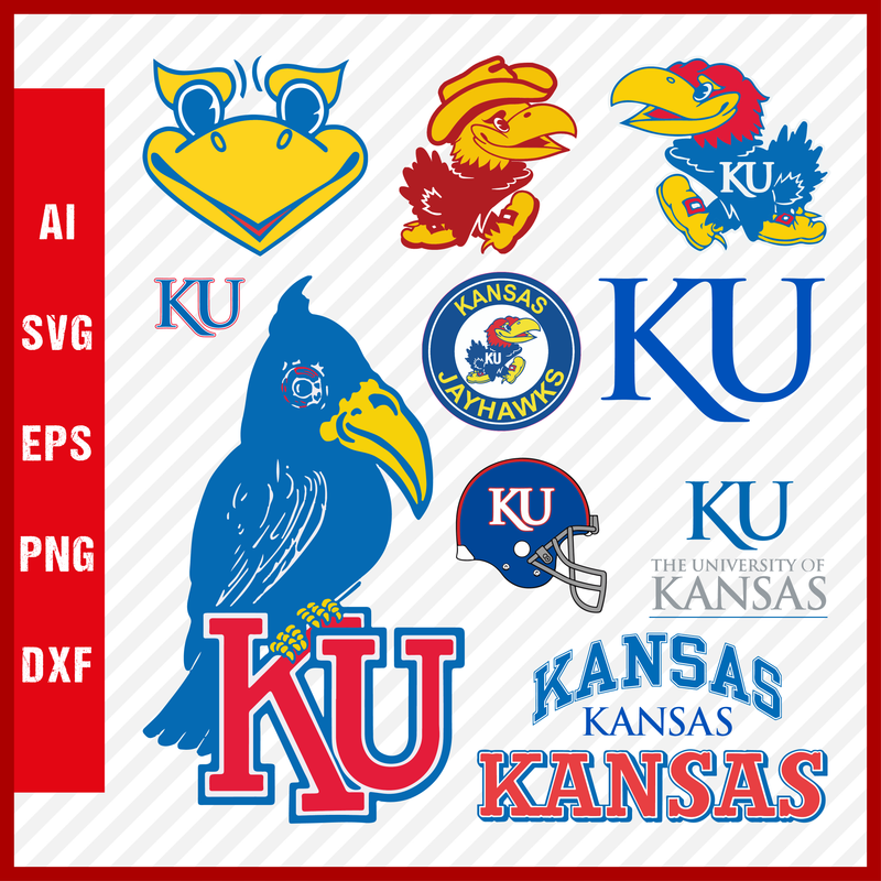 Kansas Jayhawks Svg Logo, Kansas Jayhawks Png Logo, NCAA Jayhawks Clipart