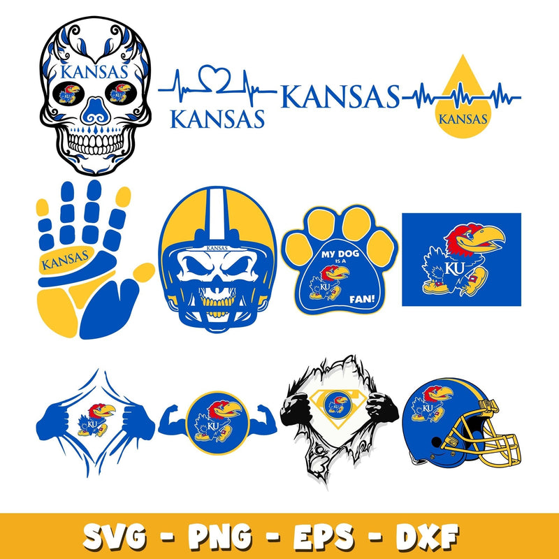 Kansas Jayhawks logo Bundle svg, Kansas Jayhawks  logo svg, ncaa svg