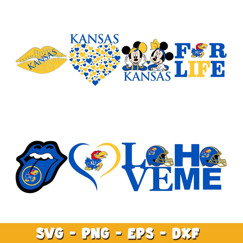 Kansas Jayhawks logo Bundle svg, Kansas Jayhawks  logo svg, ncaa svg