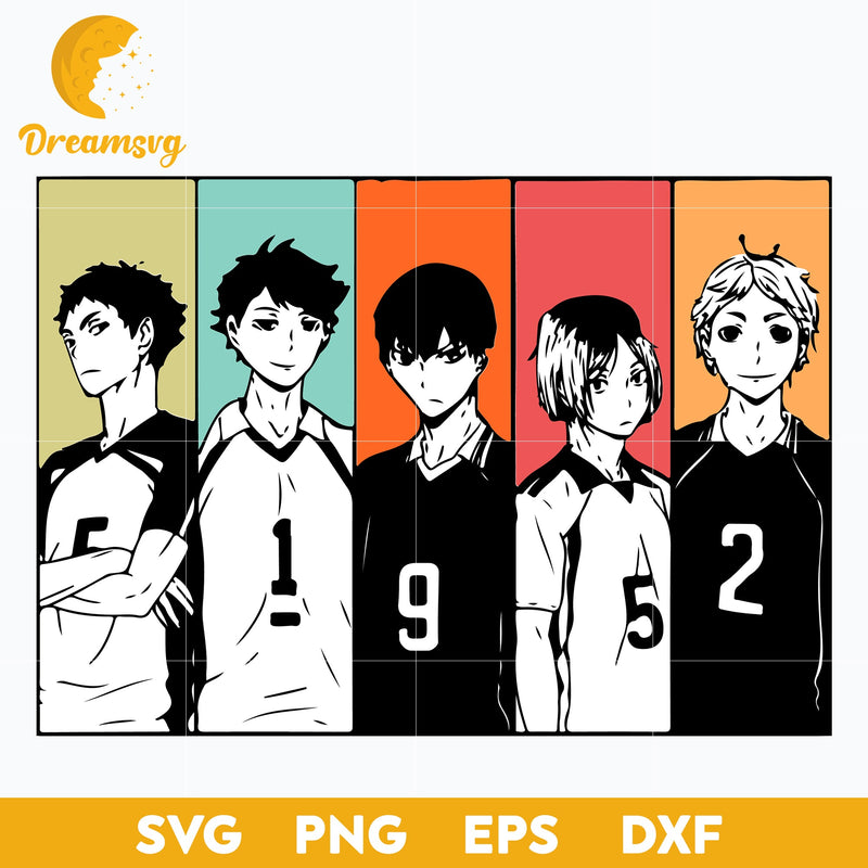 Karasuno Friends Svg, Volleyball Club Svg, Volleyball Team Svg, Cricut Silhouette Svg, Files Cricut Svg, Silhouette Svg,, Anime Svg, png, eps, dxf digital download.