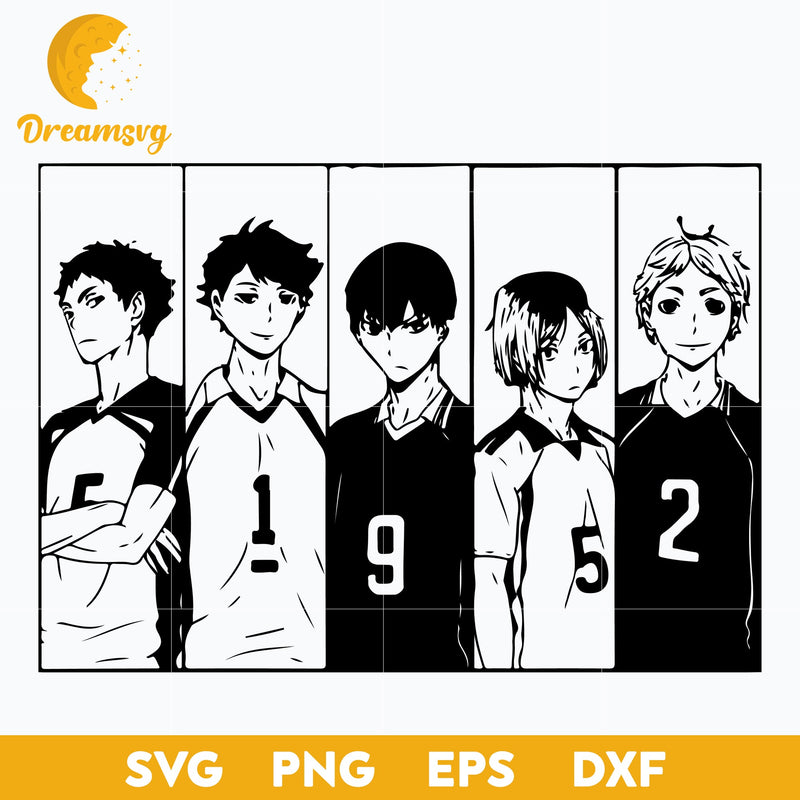 Karasuno Friends Svg, Volleyball Club Svg, Volleyball Team Svg, Cricut Silhouette Svg, Files Cricut Svg, Silhouette Svg,, Anime Svg, png, eps, dxf digital download.