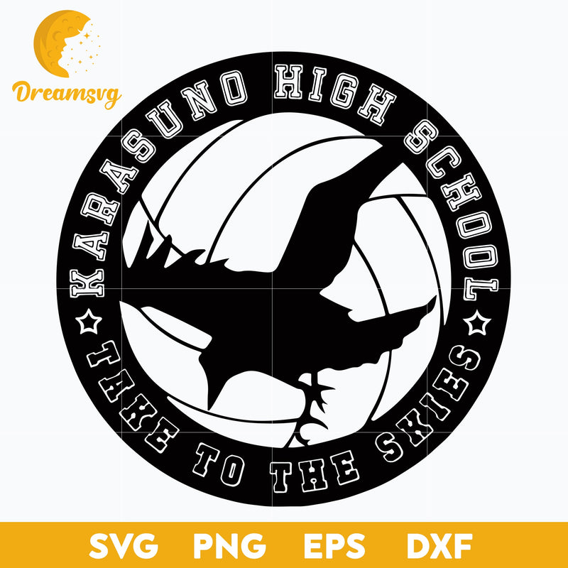 Karasuno High School Logo Svg, Take To The Skies Svg, Haikyuu Svg, Anime Svg, png, eps, dxf digital download.