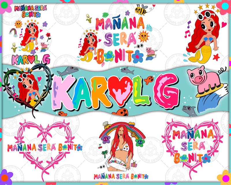 Karol g PNG bundle, Karol mañana será bonito png, Karol g mañana sera bonito sublimation, mañana sera bonito Digital File