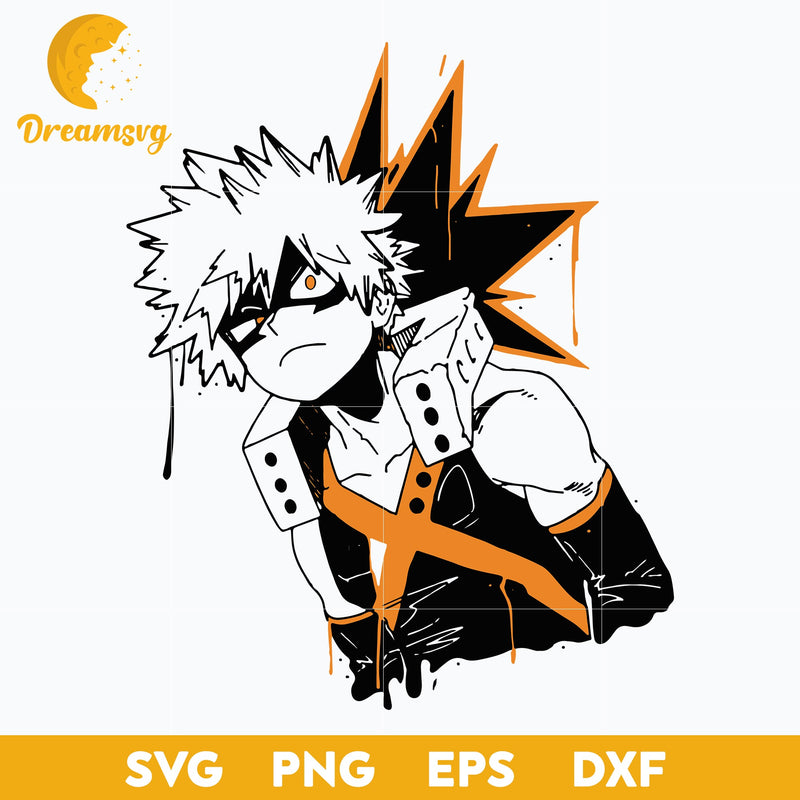 Katsuki Bakugo Svg, My Hero Academia Svg, Kacchan Svg, Kacchan Hero Svg, Anime Manga Svg, Anime Svg, png, eps, dxf digital download.