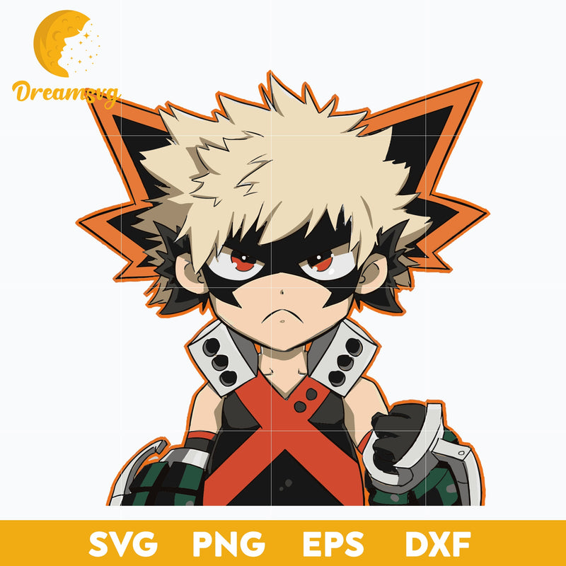 Katsuki Bakugo Svg, My Hero Academia Svg, Boku No Hero Academia Svg, Anime Svg, png, eps, dxf digital download.