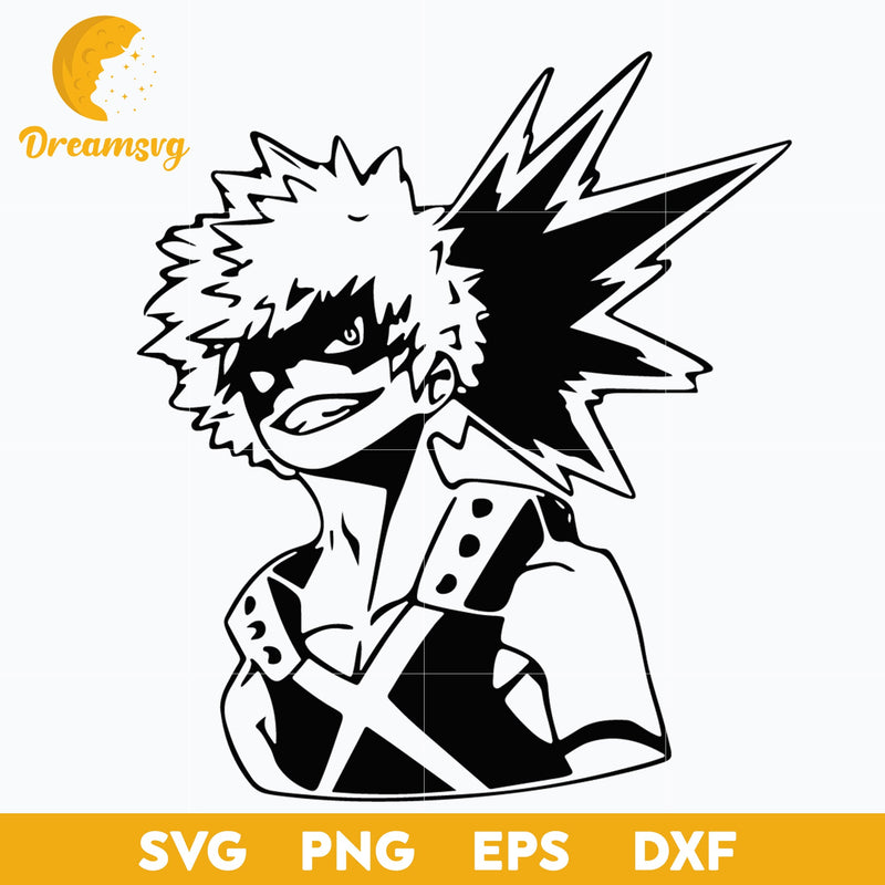 Katsuki Bakugou Svg, My Hero Academia Svg, Anime Hero Svg, Academia Svg, Anime Svg, png, eps, dxf digital download.