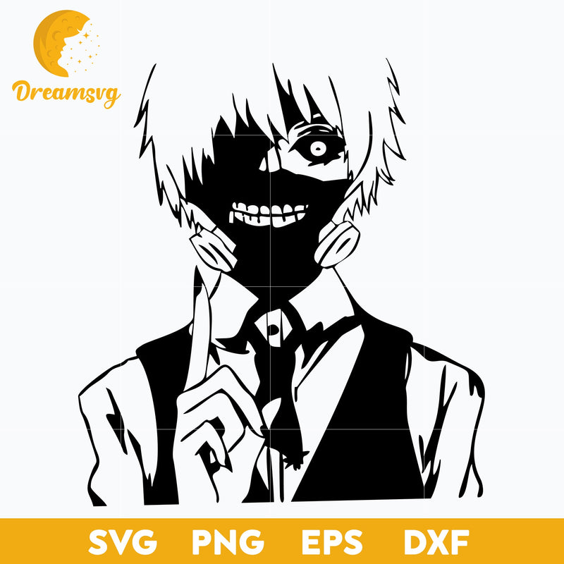 Keneki Ken Face Mask Svg, Tokyo Ghoul Japan Japan Anime Svg, Anime Svg, png, eps, dxf digital download.