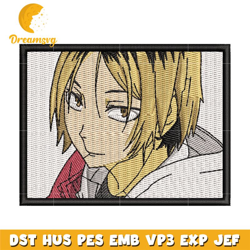 Kenma Kozume embroidery design