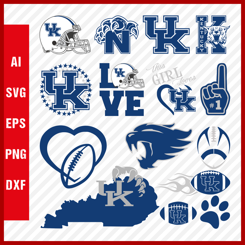 Kentucky Wildcats svg NCAA National Collegiate Athletic Association Team Logo Clipart Bundle