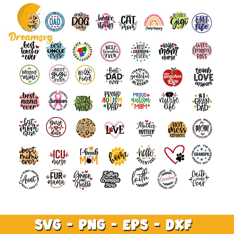 Keychain Pattern bundle svg, best dad ever svg, bee kind svg