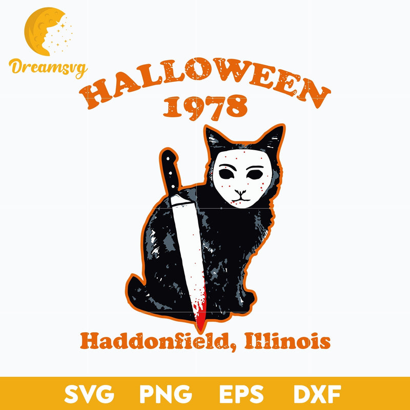 Killer Cat Halloween 1978 svg, Halloween svg, png, dxf, eps digital file.